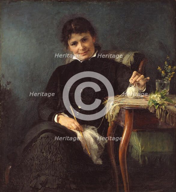 Madam Anna Seekamp, the Artist's Sister, 1882. Creator: Bertha Wegmann.