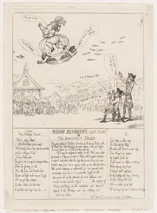 Madam Blubber's Last Shift or The Aerostatic Dilly, April 29, 1784., April 29, 1784. Creator: Thomas Rowlandson