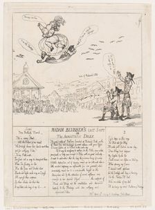 Madam Blubber's Last Shift or The Aerostatic Dilly, April 29, 1784., April 29, 1784. Creator: Thomas Rowlandson