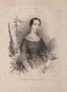 Madam Pauline Garcia-Viardot, 1840. Creator: Achille Devéria (French, 1800-1857); Galerie de la Gazette Musicale of October 25, 1940 to illustrate an article by H. Blanchard on Pauline and Eugénie Garcia