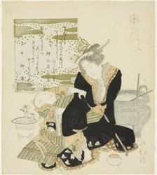 Madam Tang (Jp: To Fujin), from the series "Twenty-four Paragons of Filial Piety..., c.1825. Creator: Totoya Hokkei