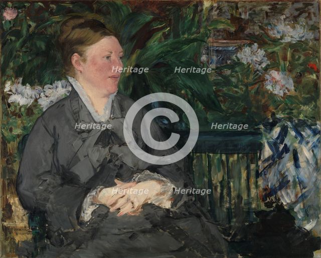 Madame Manet in the Conservatory, 1879. Creator: Manet, Édouard (1832-1883).