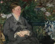 Madame Manet in the Conservatory, 1879. Creator: Edouard Manet