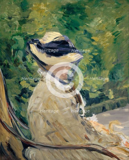 Madame Manet (Suzanne Leenhoff, 1830-1906) at Bellevue, 1880. Creator: Edouard Manet.