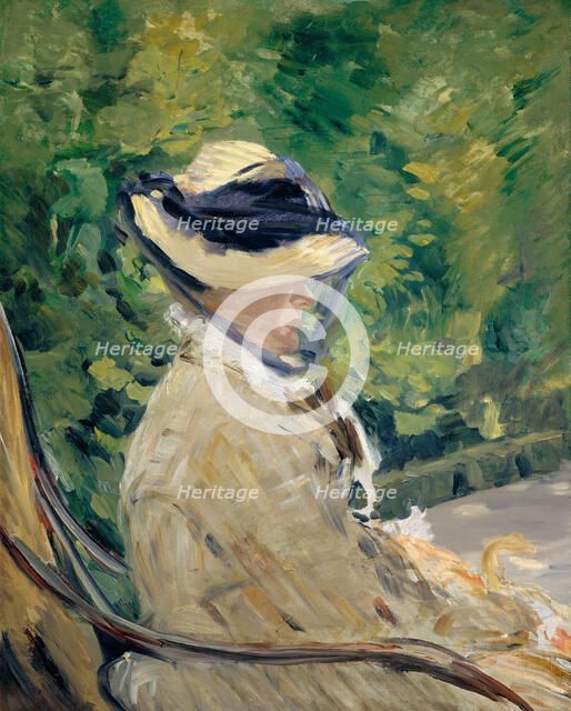 Madame Manet (Suzanne Leenhoff, 1830-1906) at Bellevue, 1880. Creator: Edouard Manet.