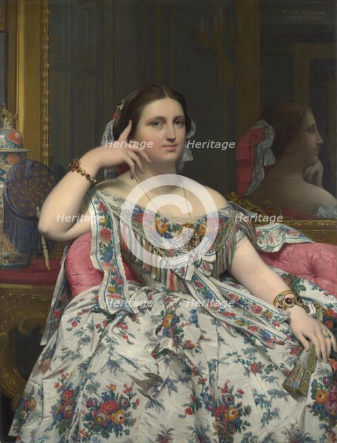 Madame Marie-Clotilde-Inès Moitessier, née de Foucauld, 1856. Artist: Ingres, Jean Auguste Dominique (1780-1867)