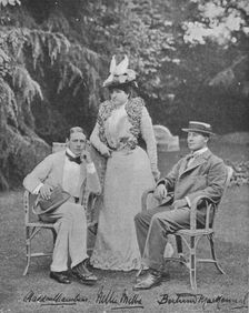 Madame Melba, Mr. Haddon Chambers, and Mr. Bertram Mackennal c1900, (1910). Artist: H Gude