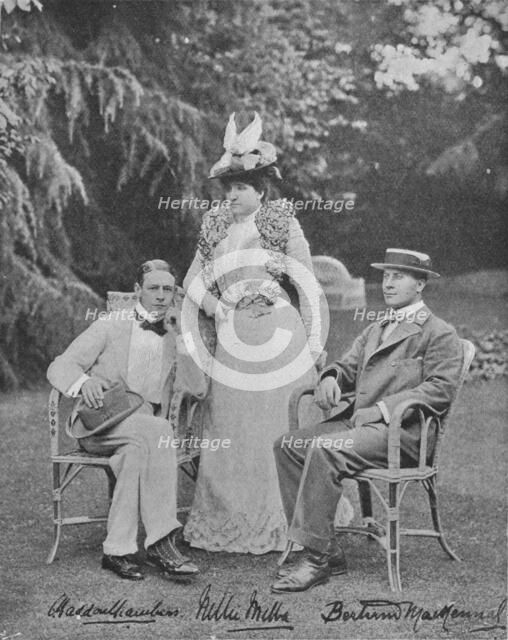 'Madame Melba, Mr. Haddon Chambers, and Mr. Bertram Mackennal', c1900, (1910). Artist: H Gude.