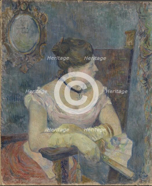 Madame Mette Gauguin in Evening Dress , 1884. Creator: Gauguin, Paul Eugéne Henri (1848-1903).