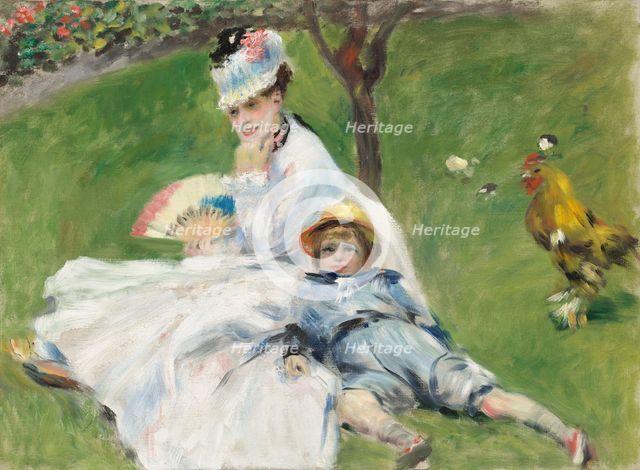 Madame Monet and Her Son, 1874. Creator: Renoir, Pierre Auguste (1841-1919).