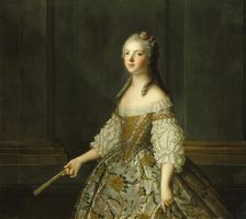 Madame Adélaïde of France (1732-1800), Holding a Fan, ca 1752. Creator: Nattier, Jean-Marc (1685-1766)