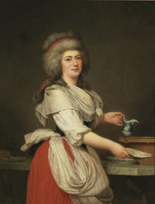 Madame Adélaïde Aughié, friend of Queen Marie Antoinette, as a dairymaid at Trianon, 1787