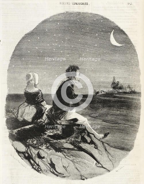 Madame Anastasie Boujot est de première force..., 1842. Creator: Honore Daumier.