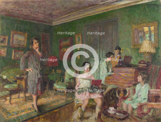 Madame André Wormser and her Children, 1927. Artist: Vuillard, Édouard (1868-1940)