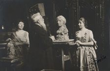 [Madame Bardey, Rodin and Henriette, 31 Rue Campagne-Premiere, Paris], 1915-1916. Creator: Eugène Druet