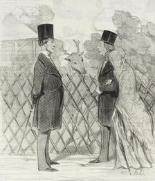 Madame Cabassol se promène..., 1845. Creator: Honore Daumier