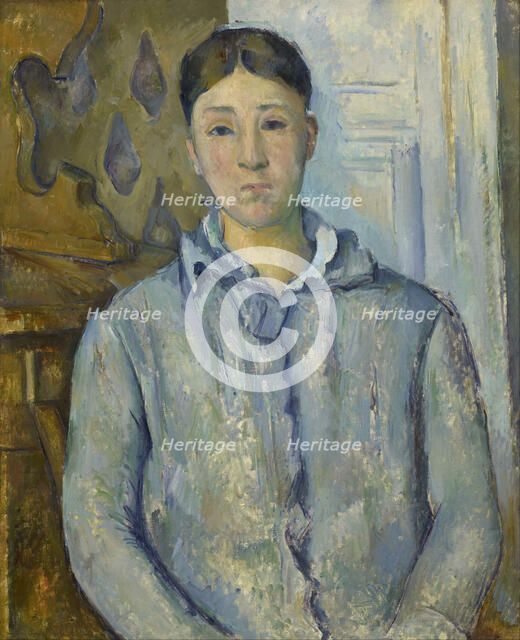 Madame Cézanne in Blue, 1890. Artist: Cézanne, Paul (1839-1906)