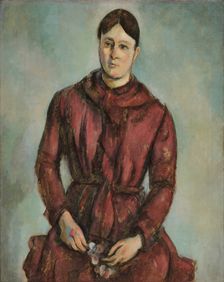 Madame Cézanne in Red, 1890-1894. Creator: Cézanne, Paul (1839-1906)