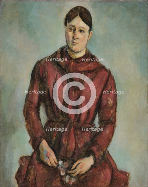 Madame Cézanne in Red, 1890-1894. Creator: Cézanne, Paul (1839-1906).