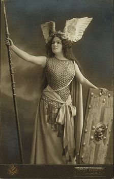 Madame Charles Cahier as Brünhilde in "Die Walküre" (The Valkyrie). Creator: Angerer, Victor (1839-1894)