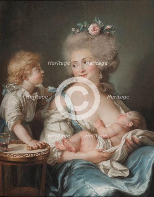 Madame Charles Mitoire, née Christine-Geneviève Bron (1760-1842) and her children, 1783. Creator: Labille-Guiard, Adélaïde (1749-1803).