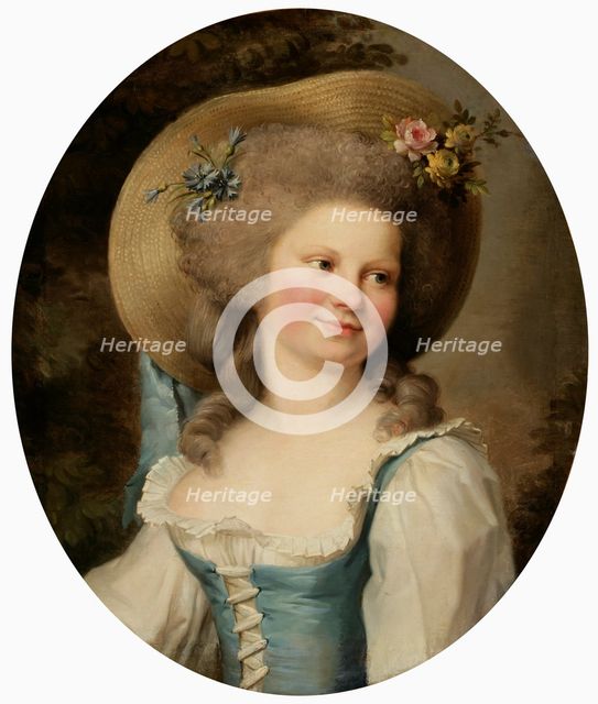 Madame Dugazon (1755-1821) as Babet in the Comedy "Blaise et Babet, ou la Suite des trois fermiers". Creator: Labille-Guiard, Adélaïde (1749-1803).