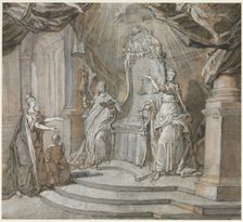 Madame de Maintenon Returning to the Catholic Church [1], 1700s. Creator: Charles Dominique Joseph Eisen (French, 1720-1778)