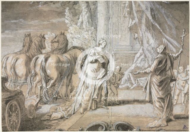 Madame de Maintenon Returning to the Catholic Church [2], 1700s. Creator: Charles Dominique Joseph Eisen (French, 1720-1778).