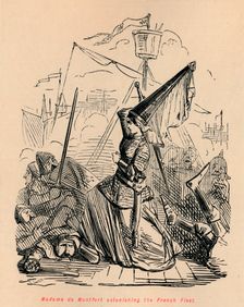 Madame de Montfort astonishing the French Fleet c1860, (c1860). Creator: John Leech