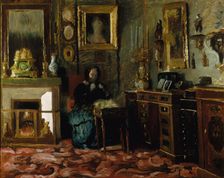 Madame de Balzac's salon, rue Fortunee, between 1850 and 1880. Creator: Jean Gigoux