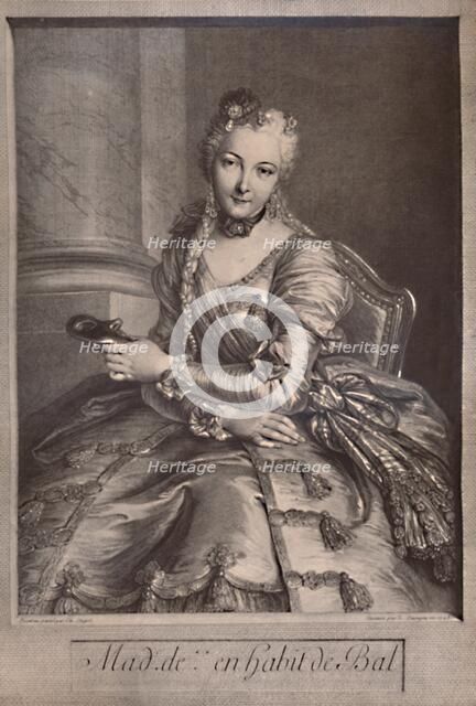 Madame de Pompadour, mistress of King Louis XV of France, 18th century (1894). Artist: Pierre-Louis de Surugue.