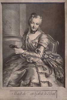 Madame de Pompadour, mistress of King Louis XV of France, 18th century (1894). Artist: Pierre-Louis de Surugue