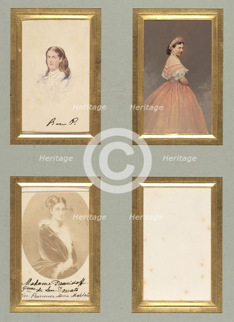[Madame Demidoff and Unknown Sitters], before 1865. Creators: Pierre-Louis Pierson, Marck.