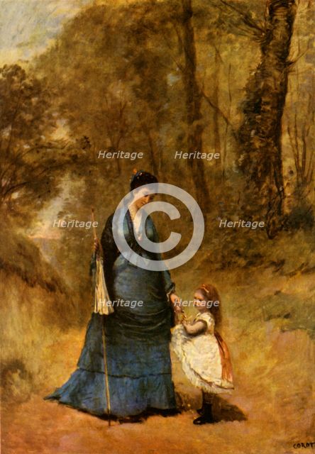 'Madame et Mademoiselle Stumpf', 1872, (1934).  Creator: Jean-Baptiste-Camille Corot.