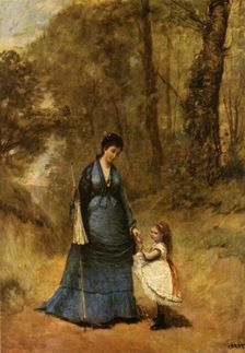 Madame et Mademoiselle Stumpf 1872, (1934). Creator: Jean-Baptiste-Camille Corot