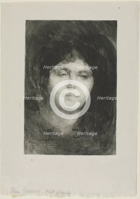 Madame Eugène Carrière, 1893. Creator: Eugene Carriere.