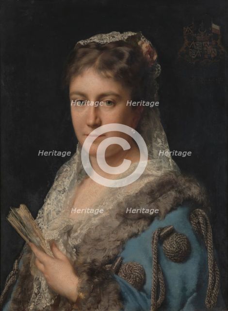 Madame Edith Marie Antoinette Constance van Eersel, the Artist's Wife, 1878. Creator: Karel Ooms.