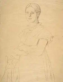 Madame Granger, after Ingres, 1867. Creator: Felix Bracquemond