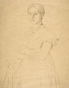 Madame Granger, after Ingres, 1867. Creator: Felix Bracquemond