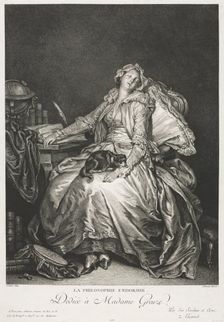 Madame Greuze Asleep, 1776. Creator: Jean-Michel the Younger Moreau (French, 1741-1814)