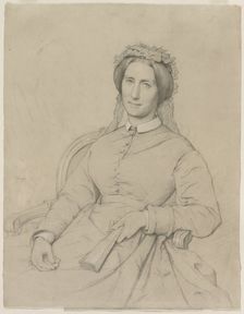 Madame Hippolyte Flandrin (Aimée Ancelot), 1869. Creator: Jean-Paul Flandrin (French, 1811-1902)