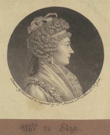 Madame Jean de Sèze, 1796. Creator: Charles Balthazar Julien Févret de Saint-Mémin