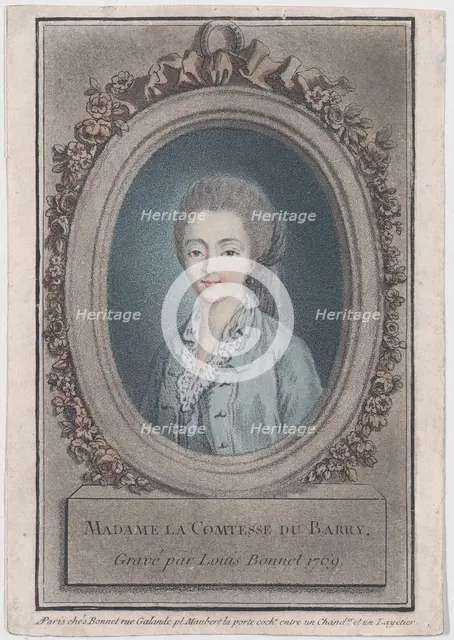 Madame La Comtesse du Barry, mid to late 18th century. Creator: Louis Marin Bonnet.