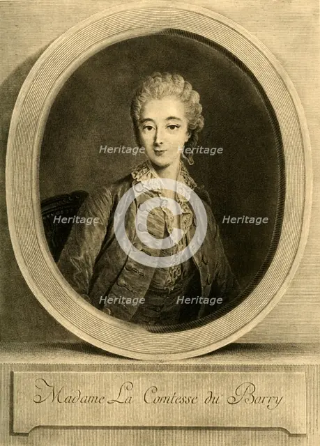 'Madame La Comtesse du Barry', c1770s?, (1903).  Creators: Unknown, Jacques Firmin Beauvarlet.