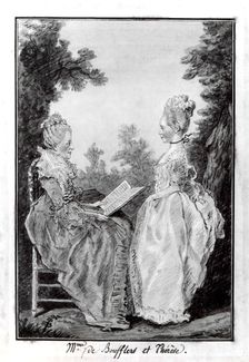 Madame la Comtesse de Boufflers and Thérèse, mid-1760s. Creator: Louis de Carmontelle