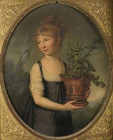 Madame Larsonnier, née Edmée Gabiou as a little girl with an Etruscan vase. Creator: Lemoine, Marie Elisabeth (1754-1820)