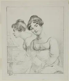 Madame Lavallée and Madame de Valory, 1817. Creator: Vivant Denon