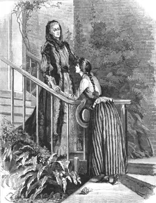 " Madame Leroux"; By Francis Eleanor Trollope. "Good-bye Aunt Charlotte," said Mildred 1890. Creator: Percy Macquoid