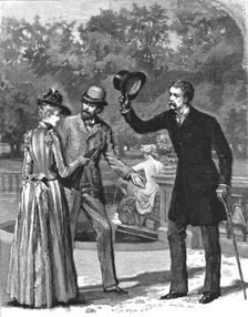 " Madame Leroux"; By Francis Eleanor Trollope; He was accompanied by a tall spare man... 1890. Creator: Percy Macquoid
