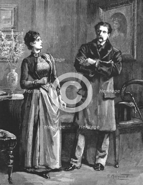 ' Madame Leroux'; By Francis Eleanor Trollope; 'Oh, make yourself easy, Mr. Rushmere,' she said, fla Creator: Percy Macquoid.